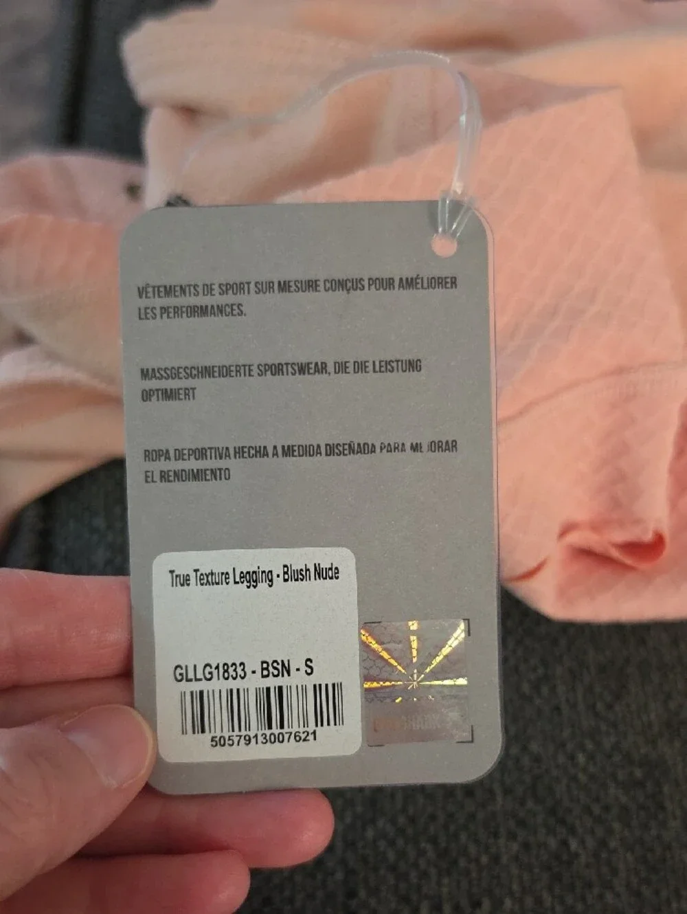 Gymshark Girls' True Textured Legging- Blush Nude
